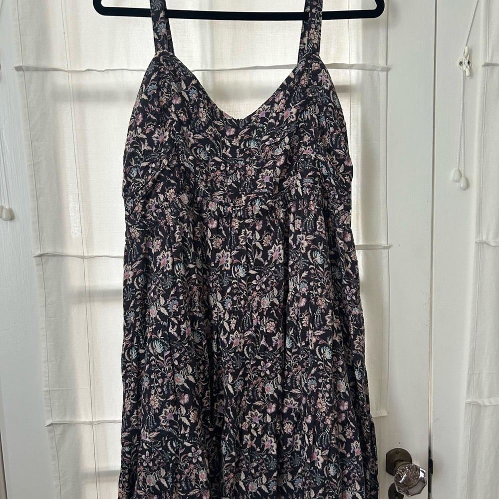 Floral Print Dress with Straps for the beach
